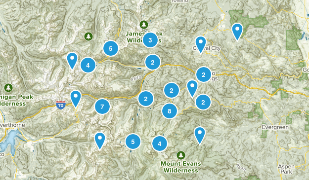 Idaho Springs, Colorado Map