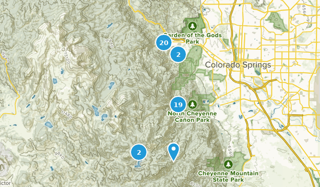 Manitou Springs, Colorado Map