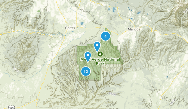 Mesa Verde National Park, Colorado Map