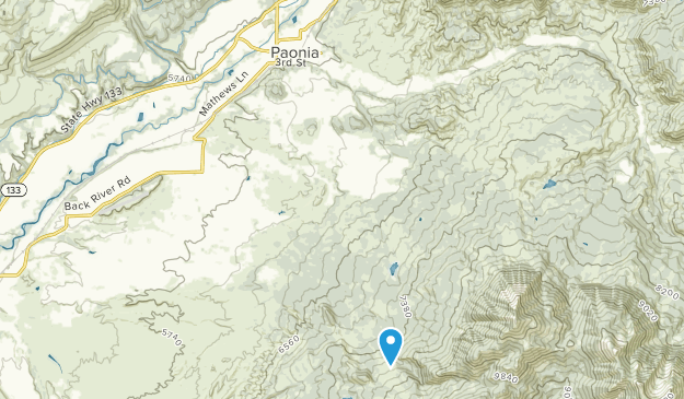 Paonia, Colorado Map