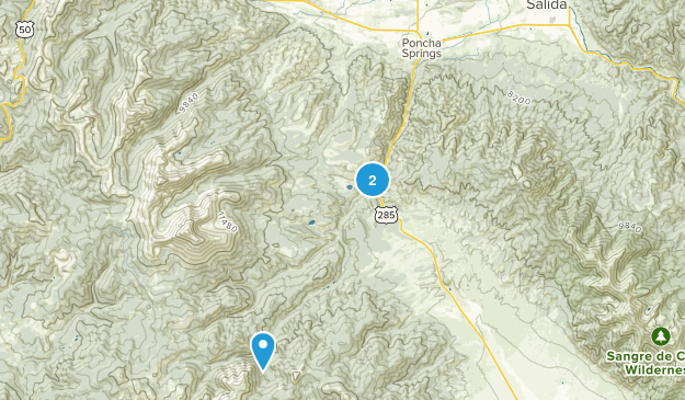 Poncha Springs, Colorado Map