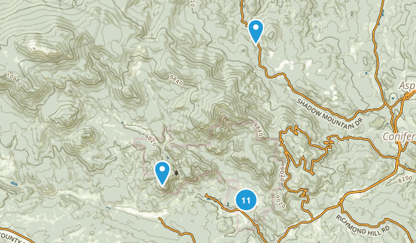 Shaffers Crossing, Colorado Map