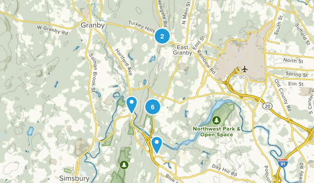 East Granby, Connecticut Map
