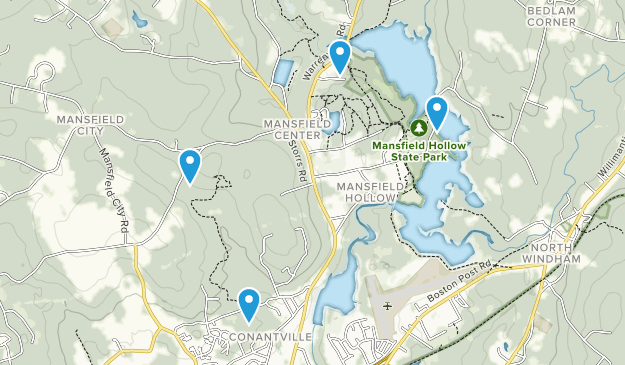 Mansfield Center, Connecticut Map