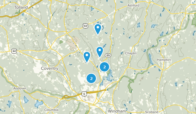 Mansfield Center, Connecticut Map