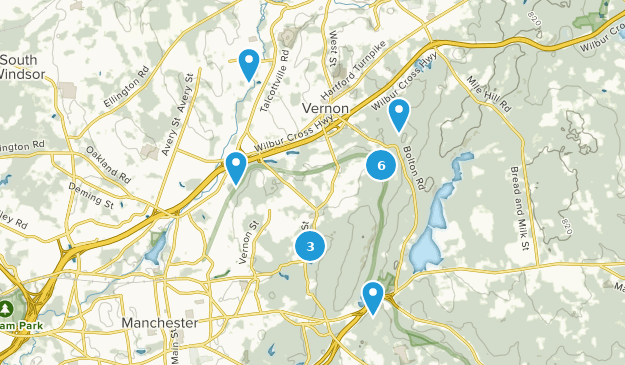Vernon, Connecticut Map
