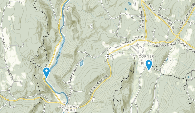 West Cornwall, Connecticut Map