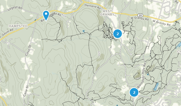 West Granby Historic, Connecticut Map