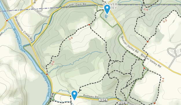 Beaver Valley, Delaware Map