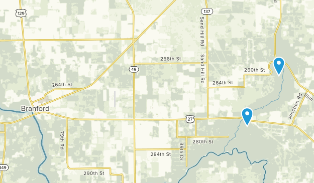 Branford, Florida Map