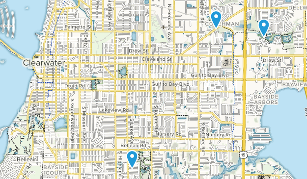 Clearwater, Floride Map