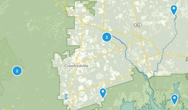 Crawfordville, Florida Map