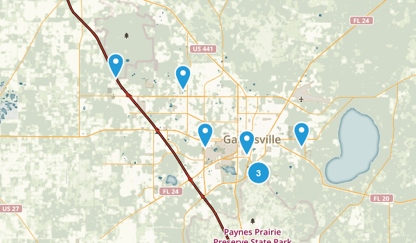 Gainesville, Florida Map