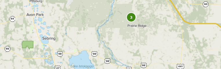 Alternative map showcasing various trails in Lorida