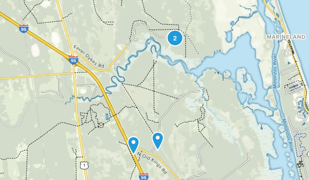 Marineland, Florida Map