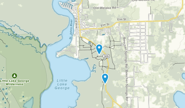 Welaka, Floride Map