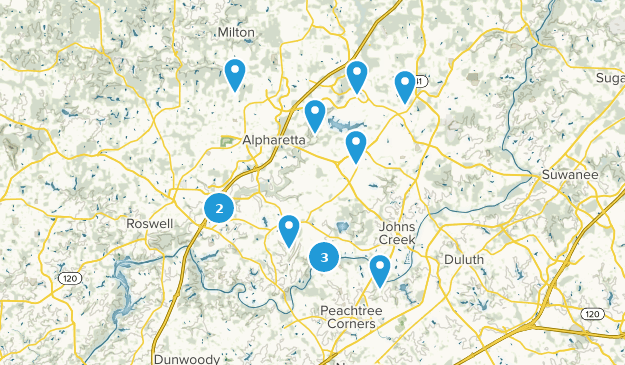 Alpharetta, Géorgie Map