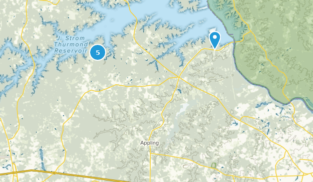 Appling, Géorgie Map