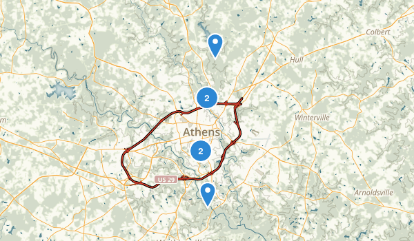 Athens, Georgia Map