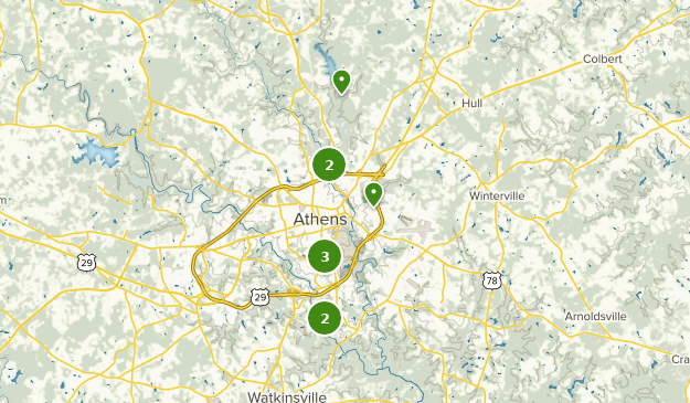 Athens, Georgia Map