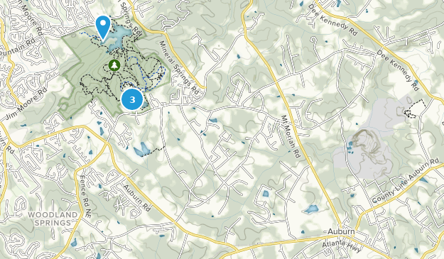 Auburn, Géorgie Map