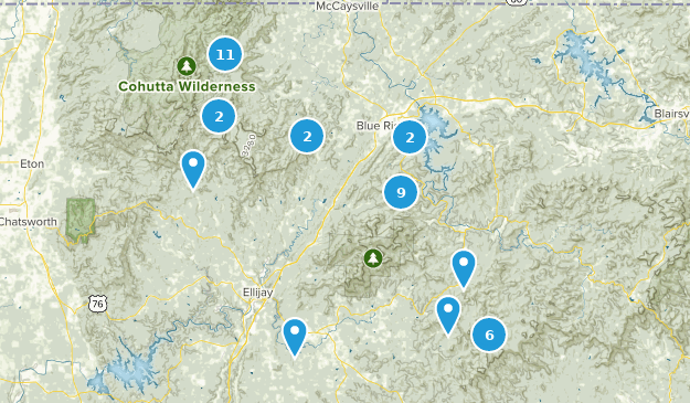 Blue Ridge, Géorgie Map