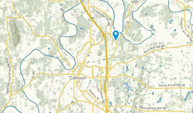 Calhoun, Géorgie Map