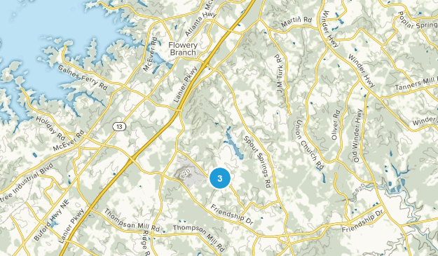 Chestnut Mountain, Georgia Map