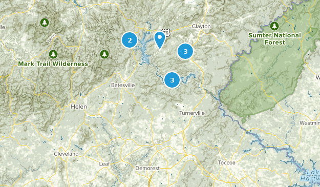 Clarkesville, Géorgie Map