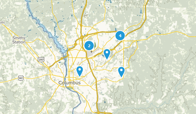 Columbus, Géorgie Map