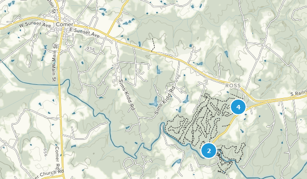 Comer, Géorgie Map