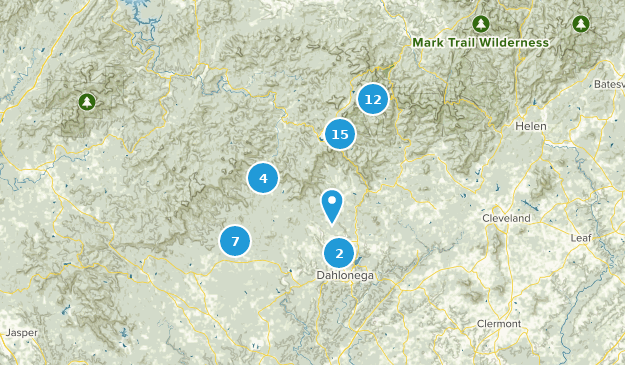 Dahlonega, Géorgie Map