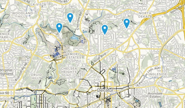Decatur, Géorgie Map