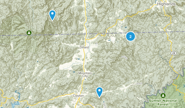 Dillard, Georgia Map