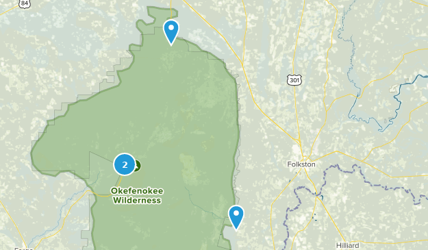 Folkston, Géorgie Map