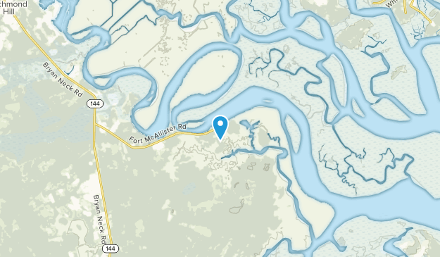 Fort McAllister, Georgia Map