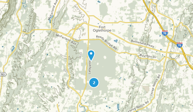 Fort Oglethorpe, Géorgie Map