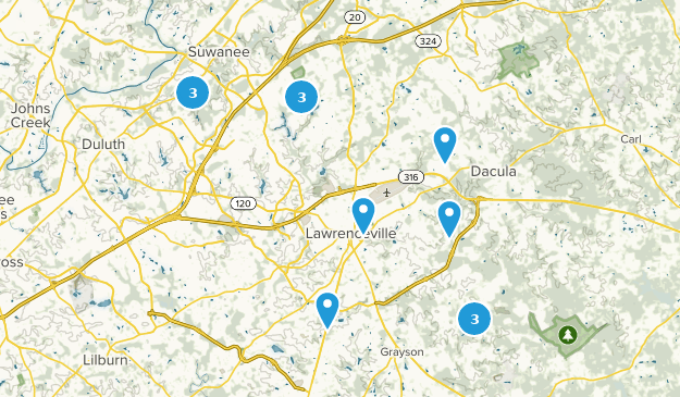 Lawrenceville, Géorgie Map