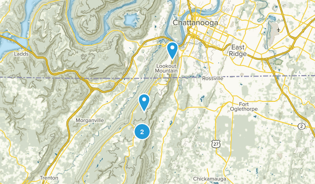 Lookout Mountain, Georgia Map