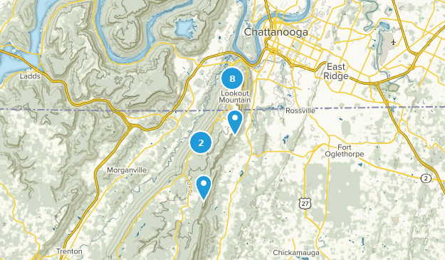Lookout Mountain, Géorgie Map
