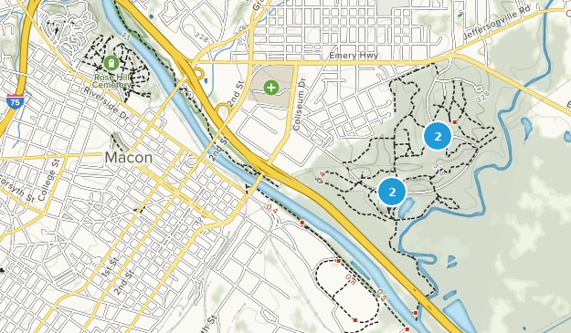 Macon, Géorgie Map
