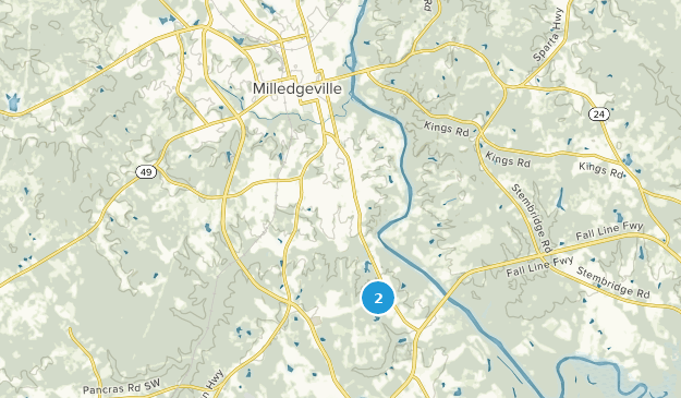 Milledgeville, Géorgie Map