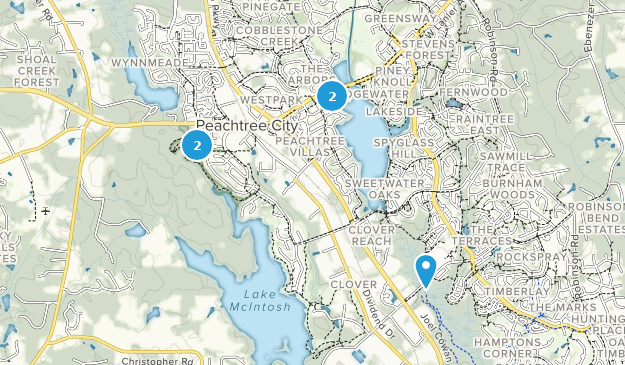 Peachtree City Trail Map 3294