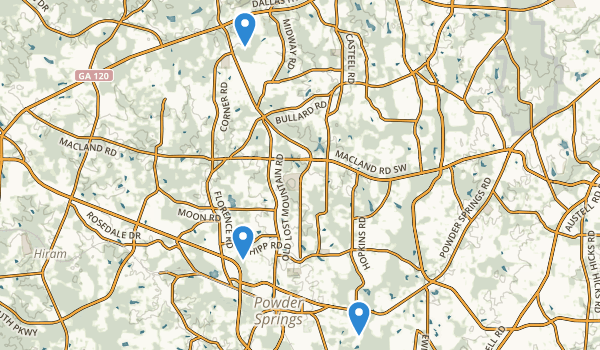 Powder Springs, Georgia Map