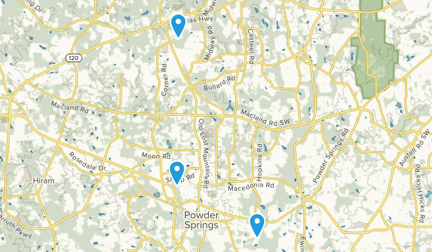Powder Springs, Georgia Map