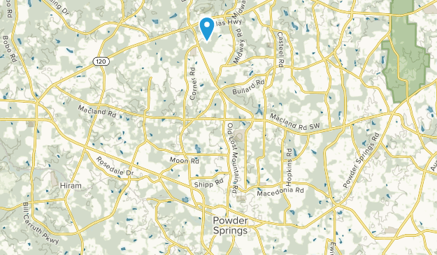 Powder Springs, Géorgie Map