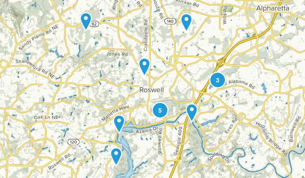 Roswell, Georgia Map