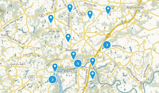 Roswell, Georgia Map