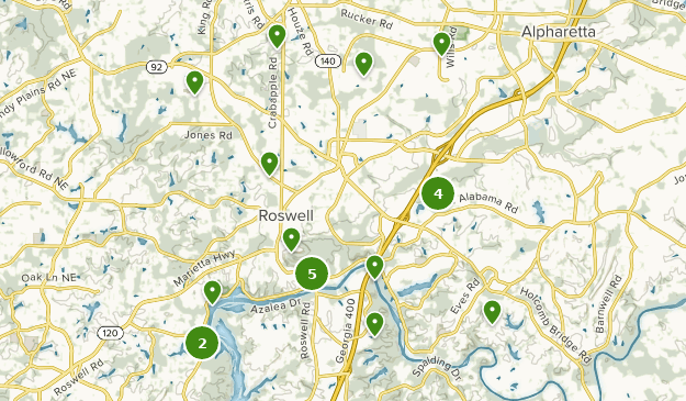 Roswell, Georgia Map