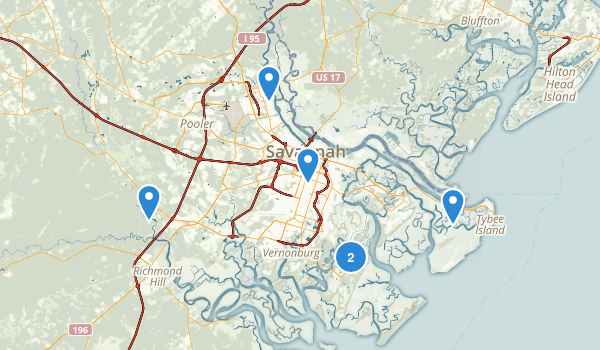 Savannah, Georgia Map